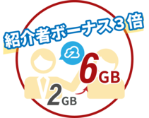 お友達紹介ボーナス容量アップ