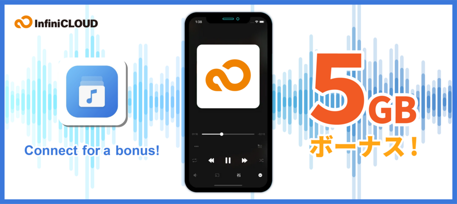 Evermusic x InfiniCLOUD 無料5GBプレゼントキャンペーン Evermusic x InfiniCLOUD 無料5GBプレゼントキャンペーン