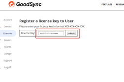 ライセンス登録