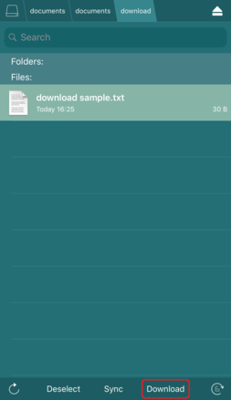 アイテムを選択し「Download」をタップ